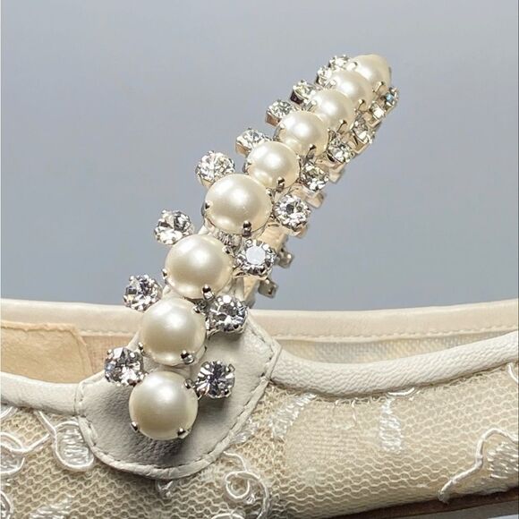 Jimmy Choo Baily Embellished Lace Flats size 39 - Picture 10 of 13